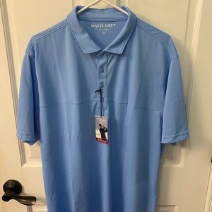 Matte Grey Men’s Golf Shirt. NWT. XXL